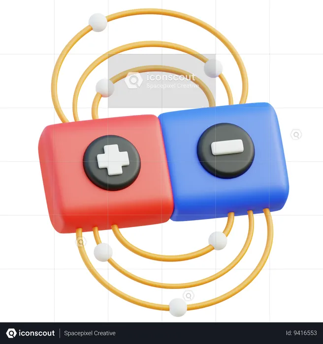 Magnet Field  3D Icon