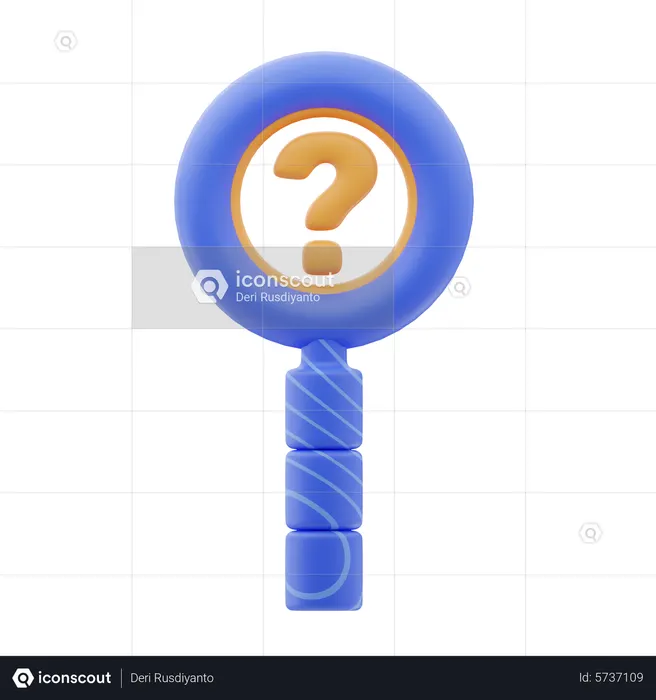 Magnifier Question  3D Icon