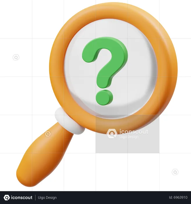 Magnifier Question  3D Icon