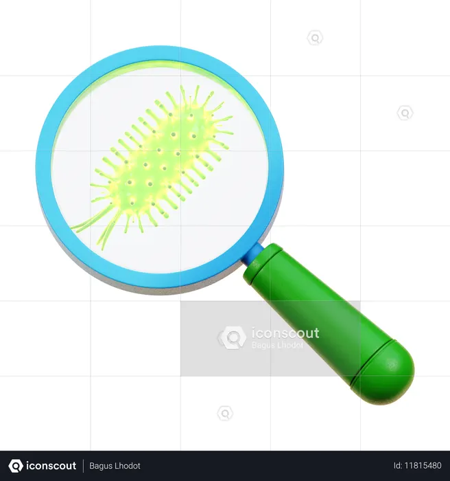 Magnifier Virus  3D Icon