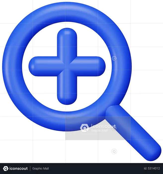 Magnifier Zoom In  3D Icon