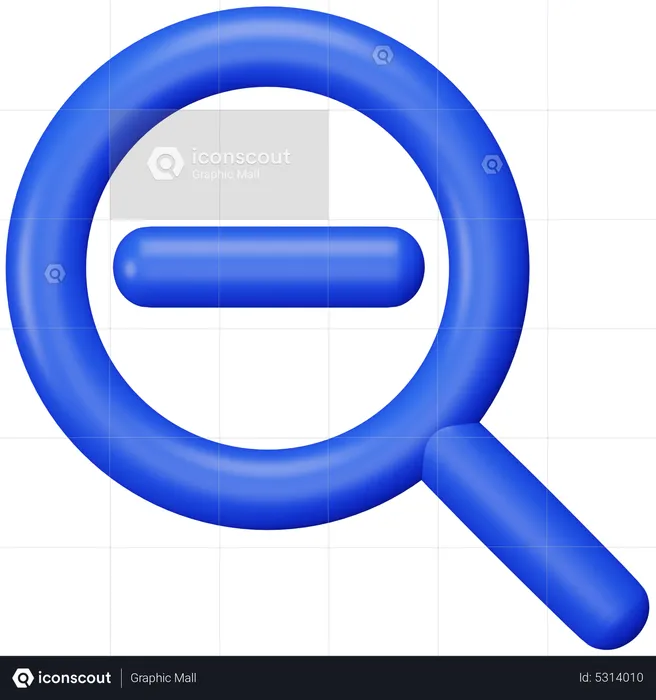 Magnifier Zoom Out  3D Icon
