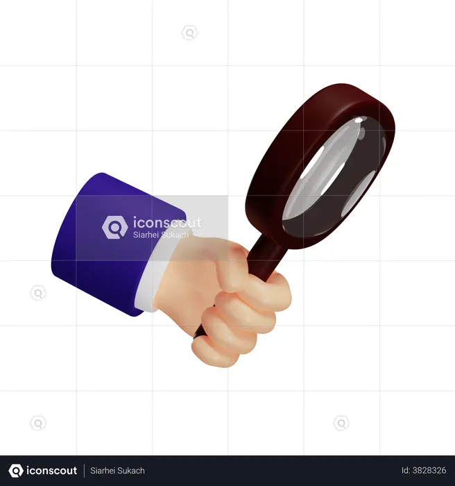 Magnifying glass  3D Illustration