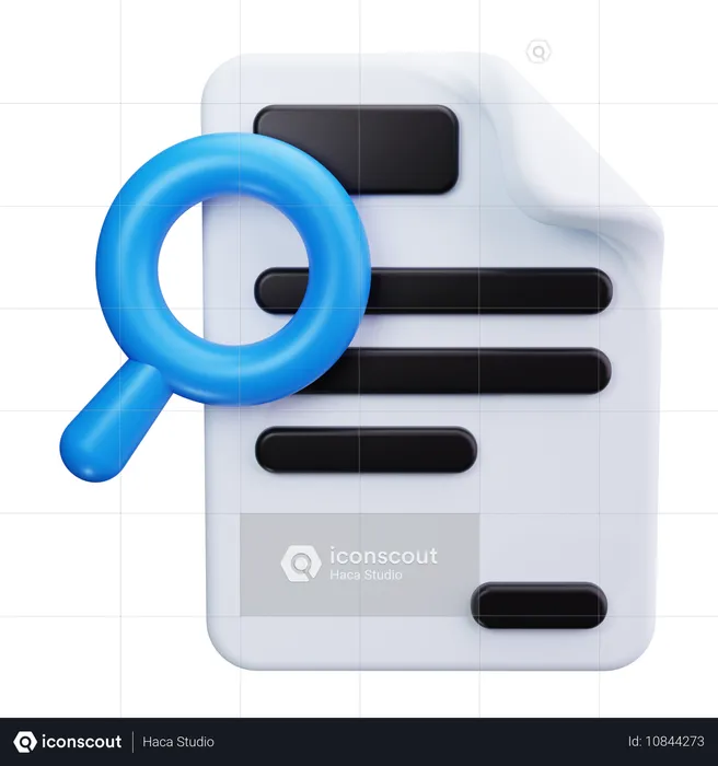 Magnifying Glass Report  3D Icon