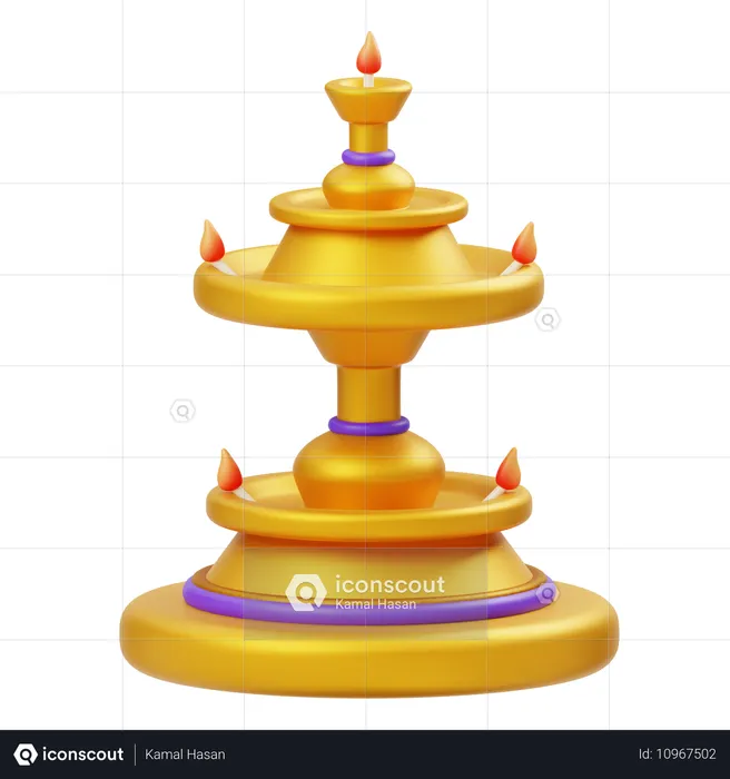 Maha Deepam  3D Icon