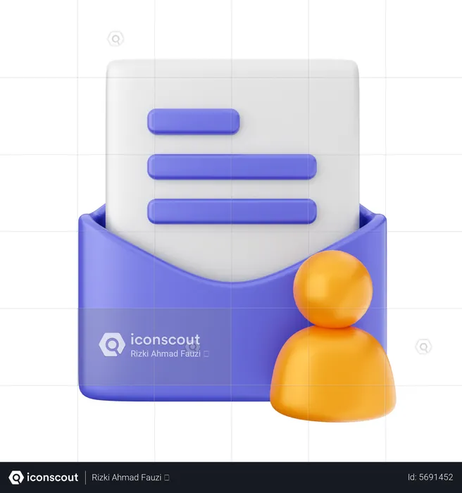Mail Account  3D Icon