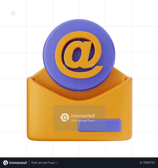 Mail Address  3D Icon