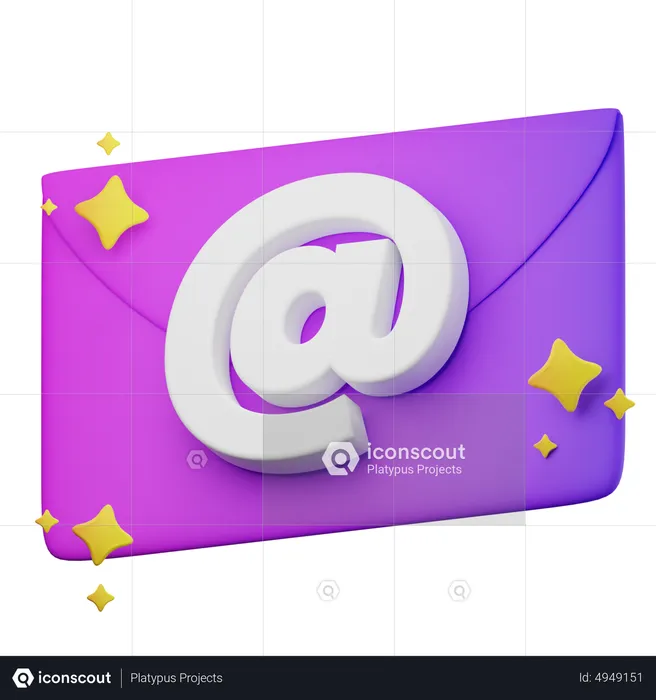 Mail Address  3D Icon