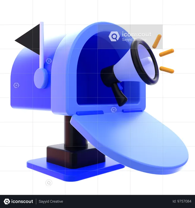 メール広告  3D Icon