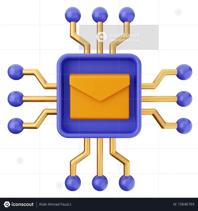 Mail ai  3D Icon