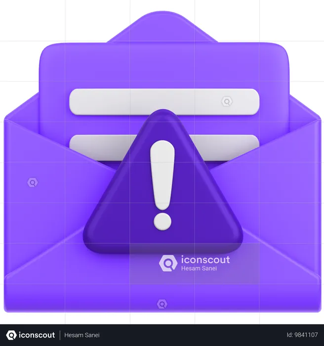 Mail Alert  3D Icon