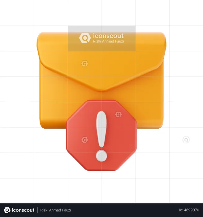 Mail Alert  3D Illustration