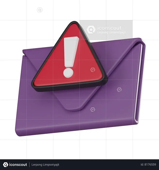 Alerte mail  3D Icon