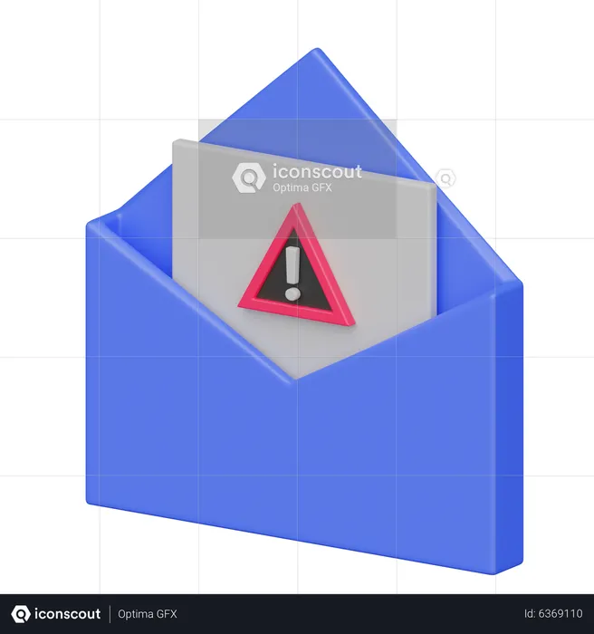 Avertissement par courrier  3D Icon