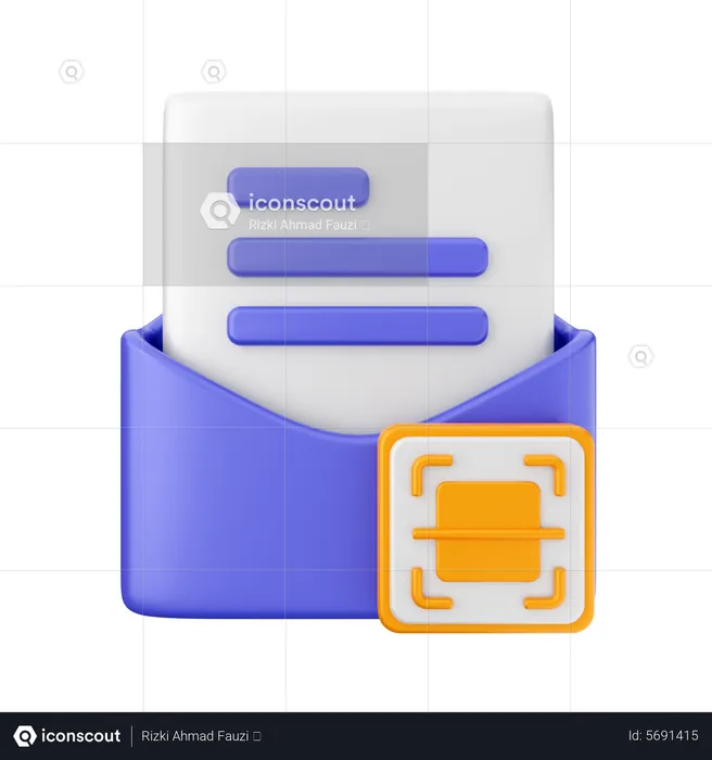 Mail Barcode  3D Icon