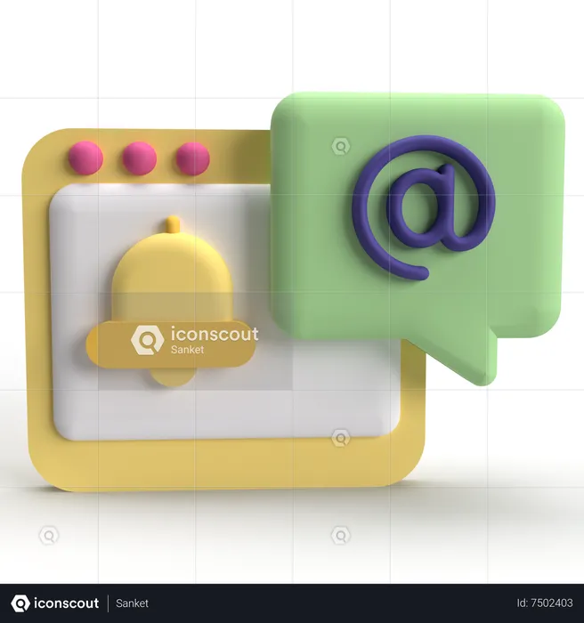 E-Mail-Benachrichtigung  3D Icon