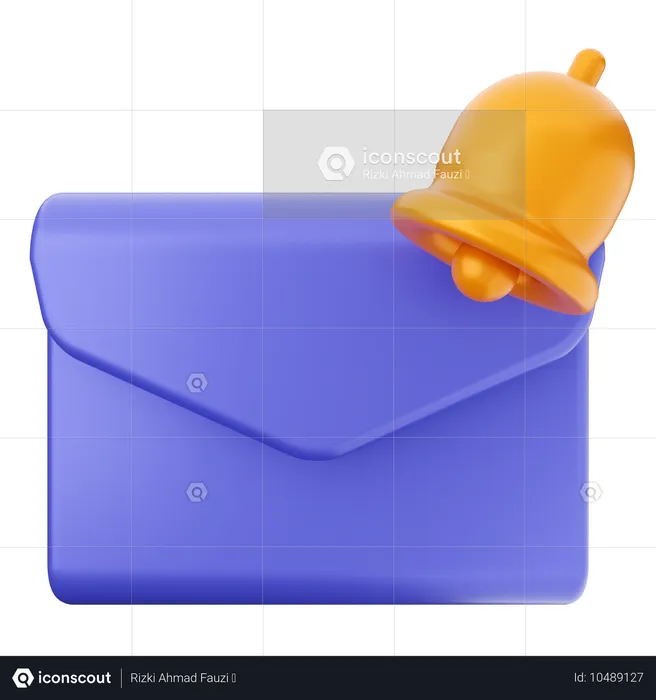 E-Mail-Benachrichtigungsglocke  3D Icon