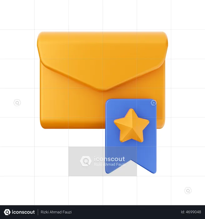 Mail Bookmark  3D Illustration