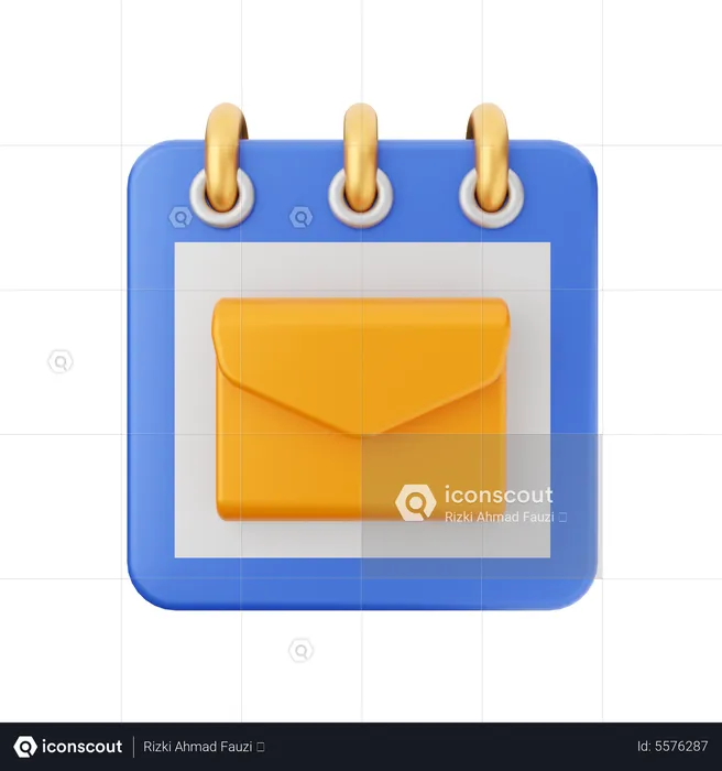 Mail Date  3D Icon