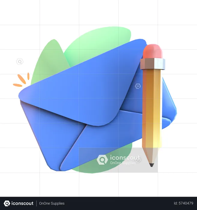 Mail Editing  3D Icon