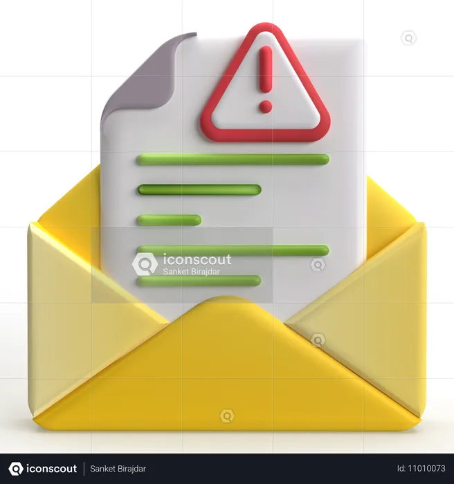 E-Mail-Fehler  3D Icon