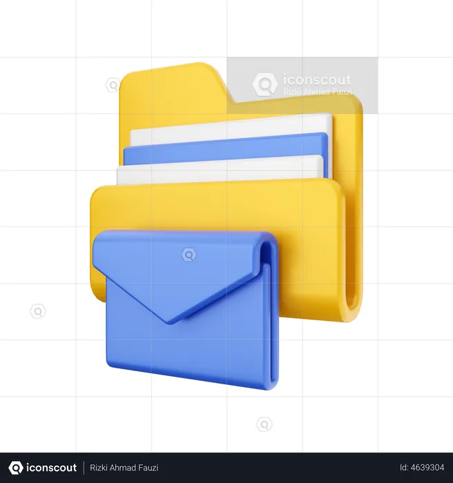 Mail Folder  3D Illustration