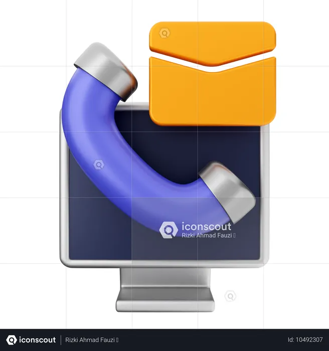 Service d'assistance par courrier électronique  3D Icon