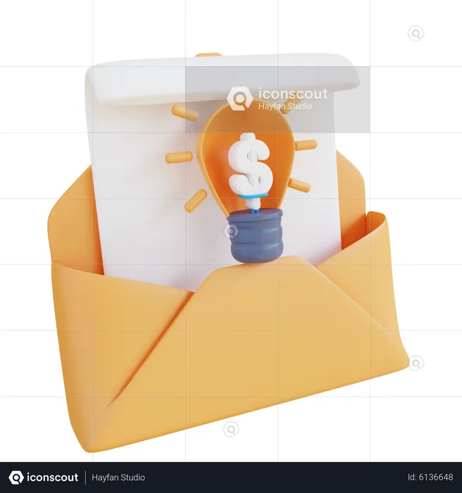 Mail Idea  3D Icon