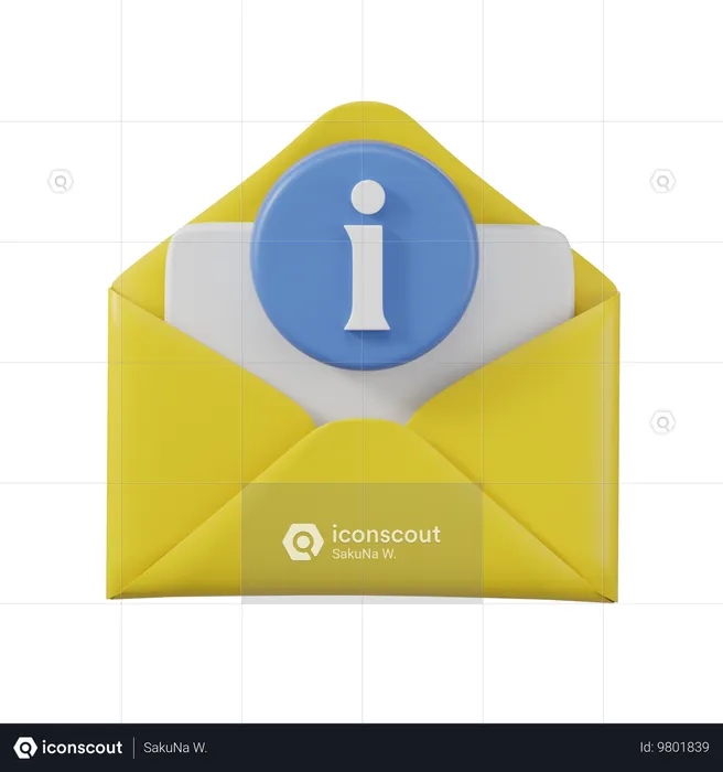 Informations par courrier  3D Icon