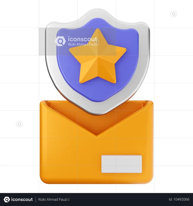 E-Mail Internet Sicherheit  3D Icon