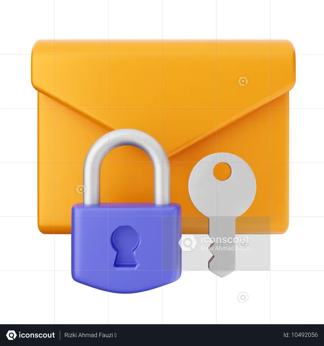 Mail Internet Security  3D Icon