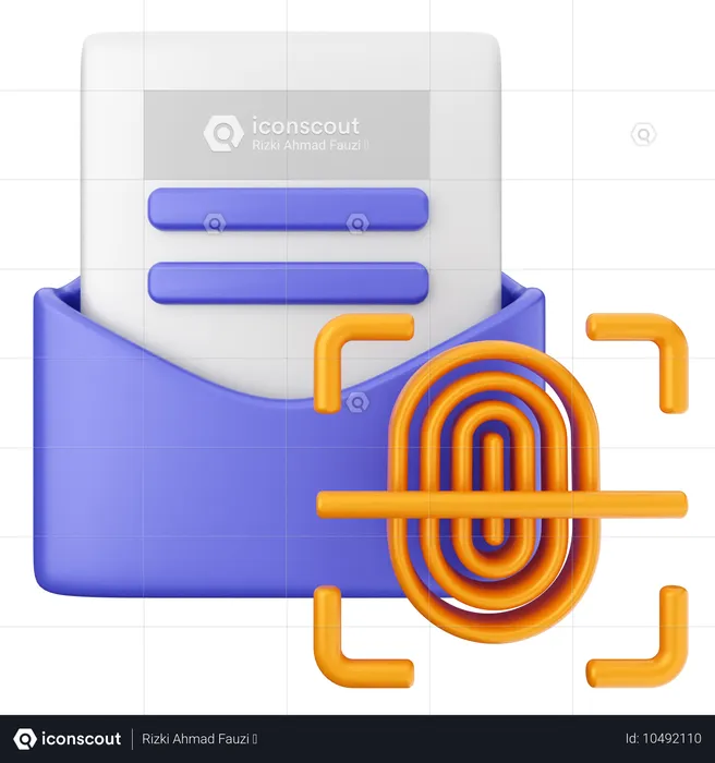 Mail Internet Security  3D Icon