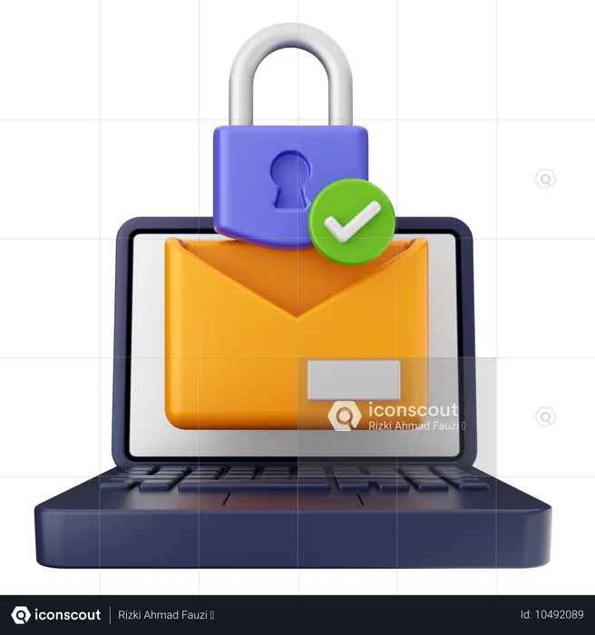 Mail Internet Security  3D Icon