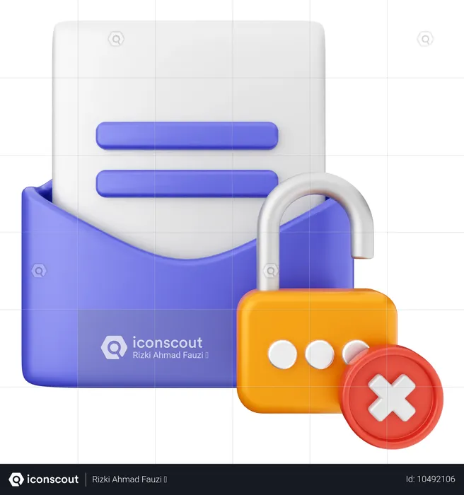 Mail Internet Security  3D Icon