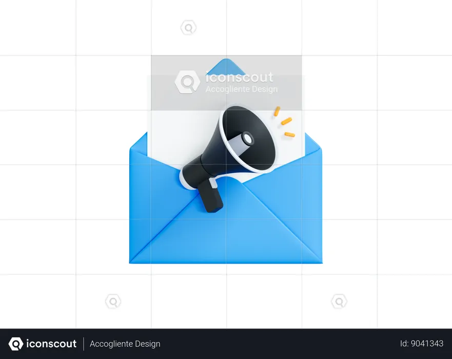 Marketing par courrier  3D Icon