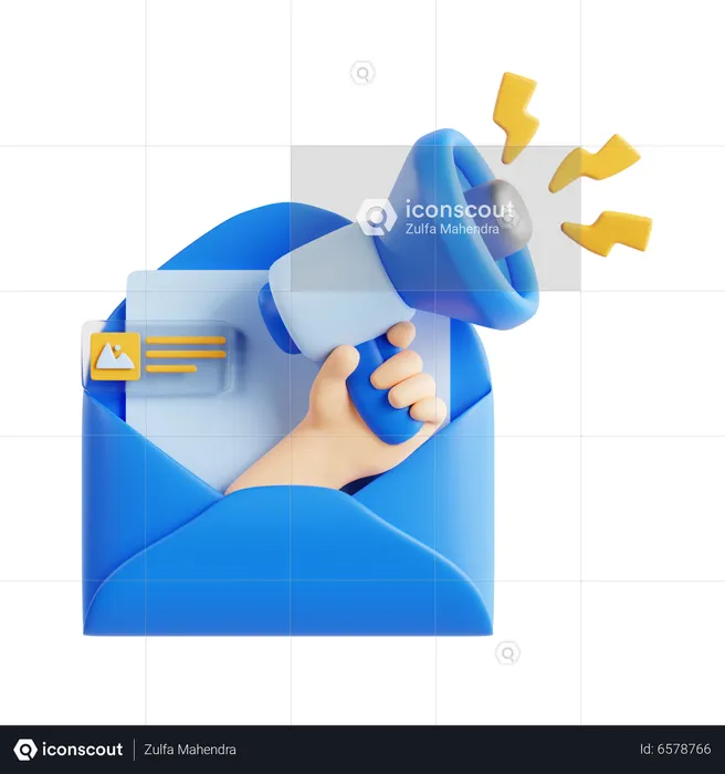 Mail Marketing  3D Icon