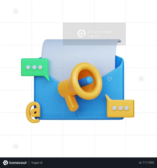 Mail Marketing  3D Icon