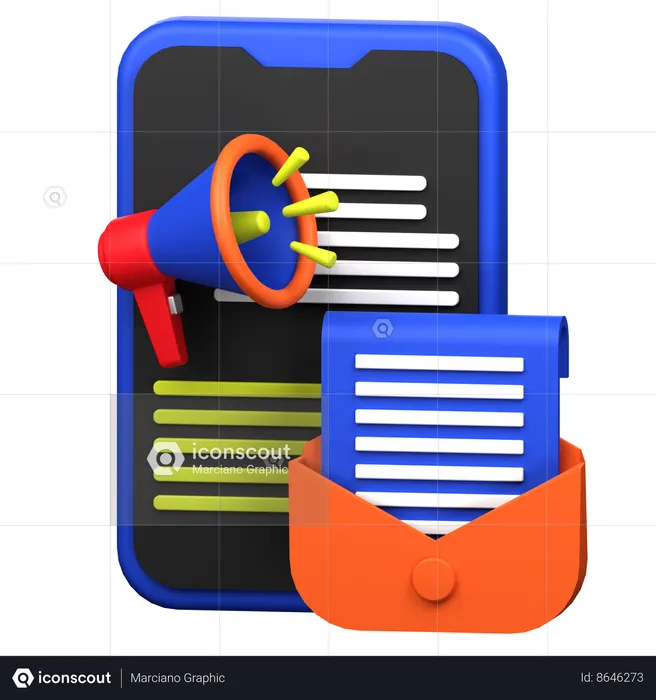 Mail Marketing  3D Icon