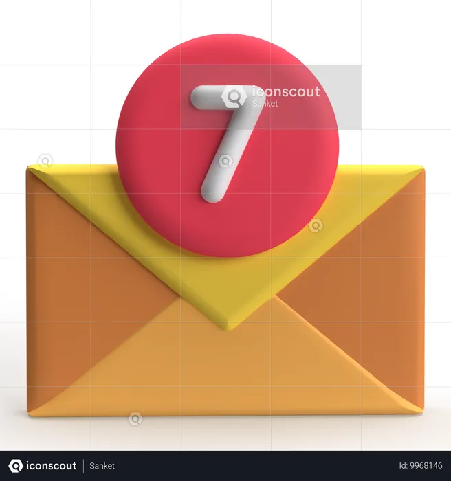 Mail Notification  3D Icon