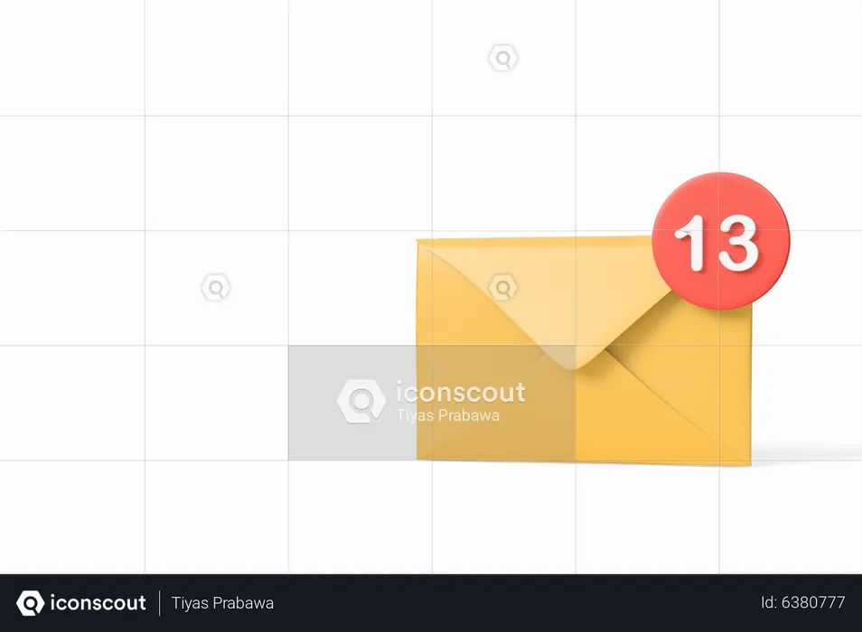 Mail Notification  3D Icon