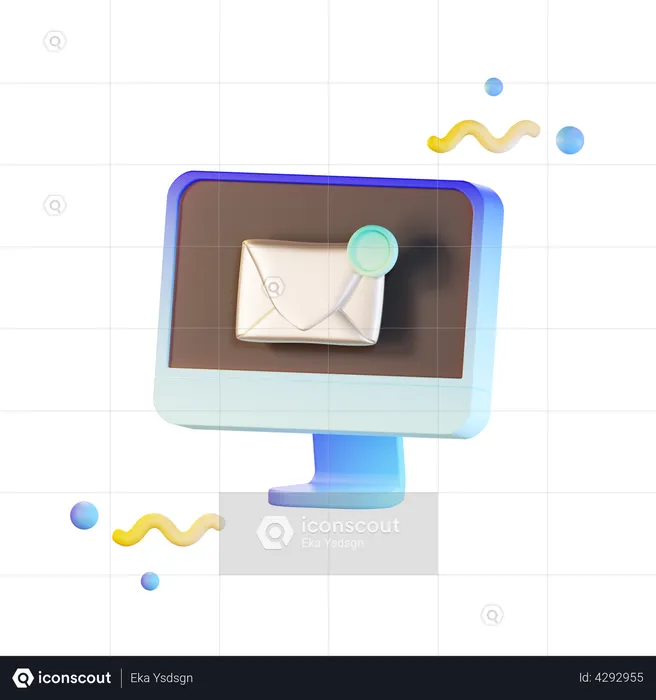 Mail notification  3D Illustration