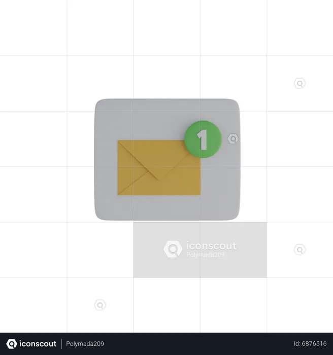 Mail Notification  3D Icon