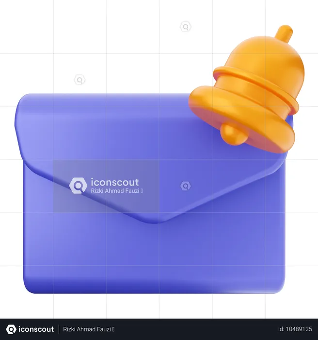 메일 알림 벨  3D Icon