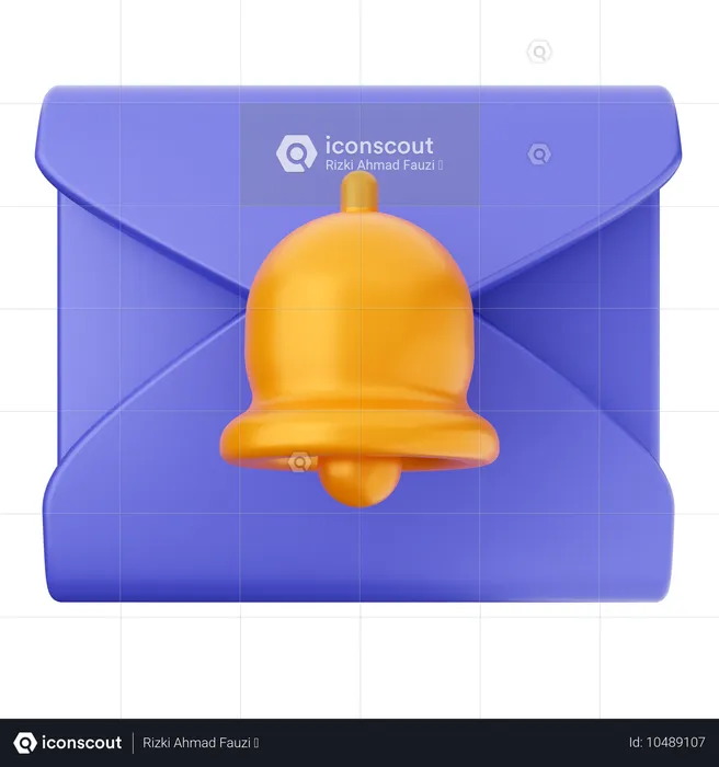 Mail Notification Bell  3D Icon