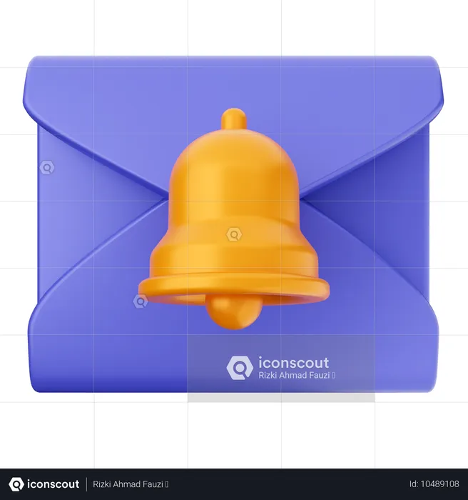 Mail Notification Bell  3D Icon