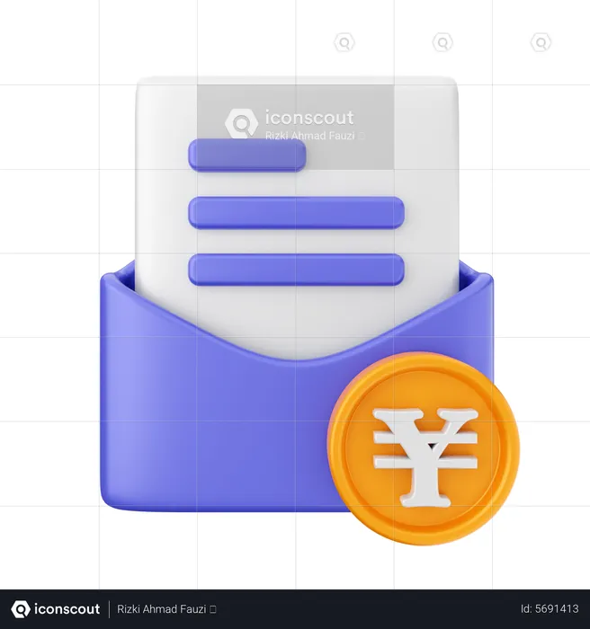 Mail Payment  3D Icon