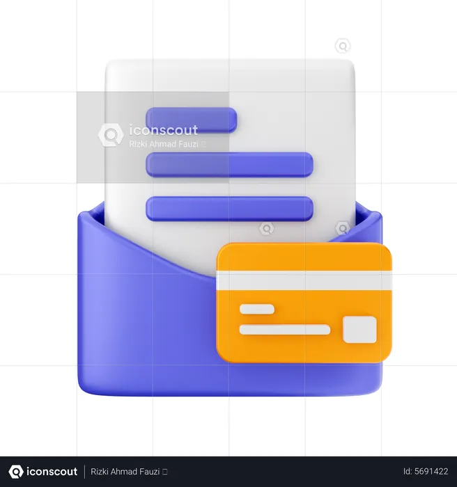 Mail Payment  3D Icon