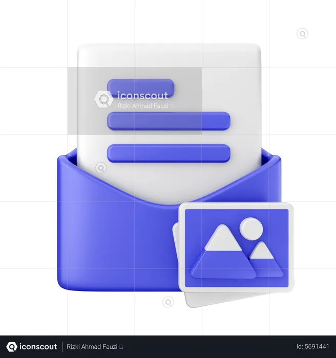 Photo du courrier  3D Icon