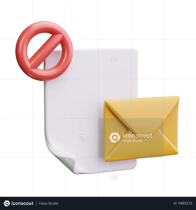 Mail Prohibition  3D Icon