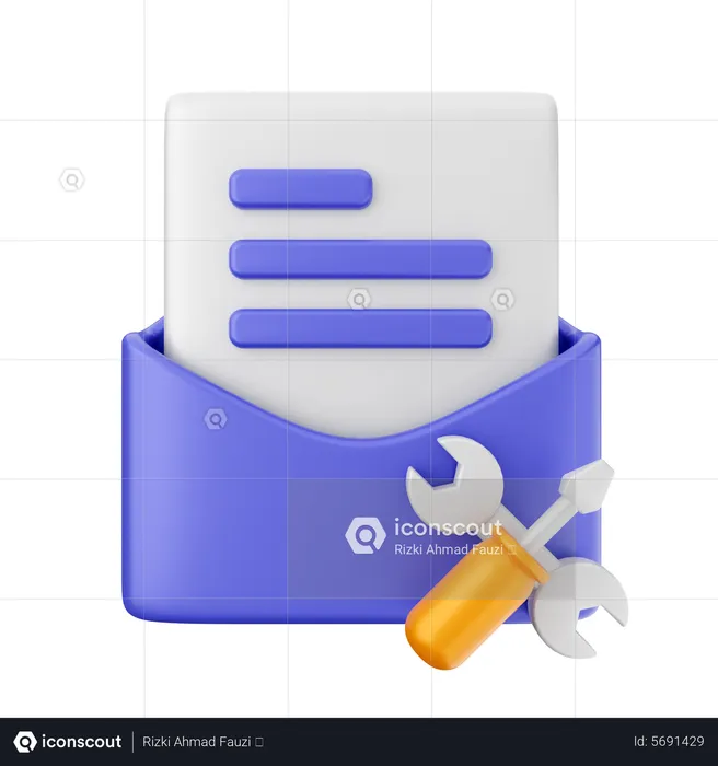 Mail Repair  3D Icon